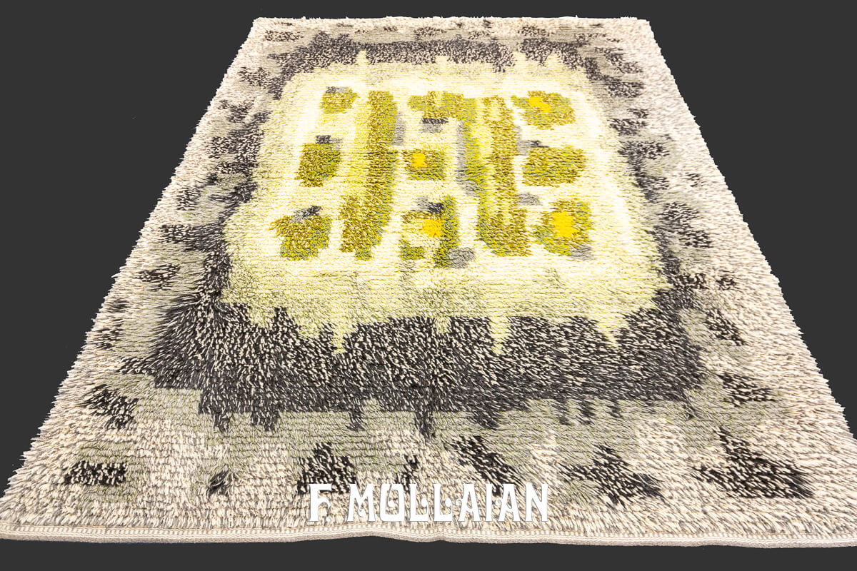 Rya Rug Abstract Design n°:224859